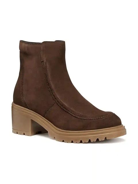 Geox botki zamszowe D DAMIANA damskie kolor brązowy na słupku D56QCB 00022 C6006 - zdjęcie produktu nr 2