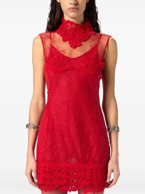 Blumarine lace mini dress - Red - zdjęcie produktu nr 2