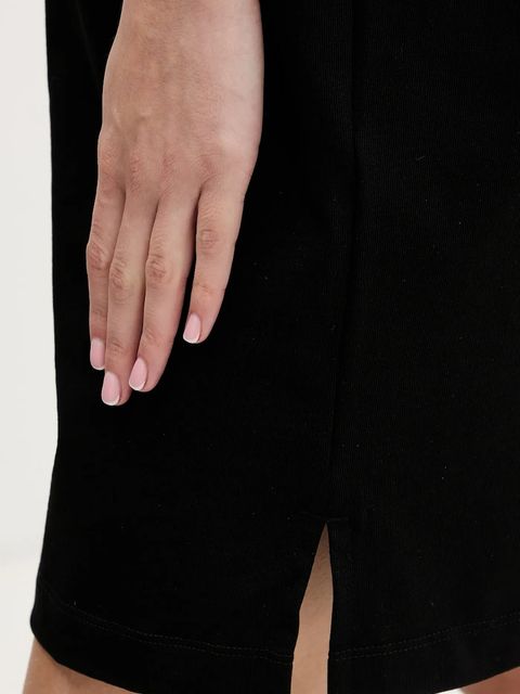 Karl Lagerfeld Jeans sukienka bawełniana kolor czarny mini oversize B1W13043