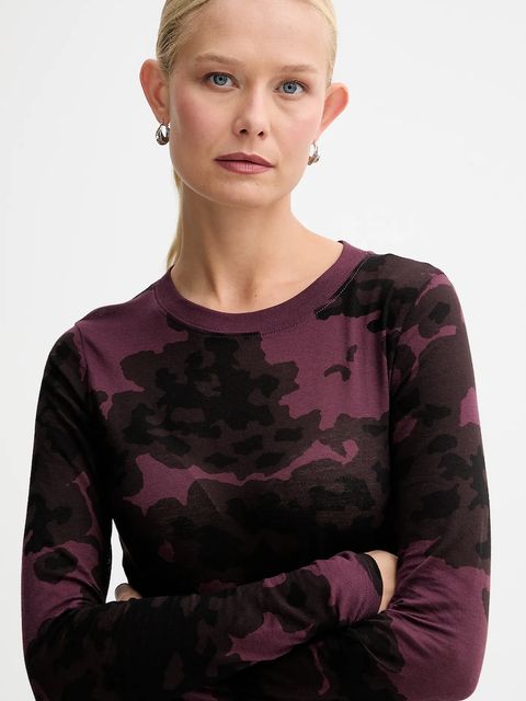 G-Star longsleeve bawełniany kolor bordowy D27103.E151