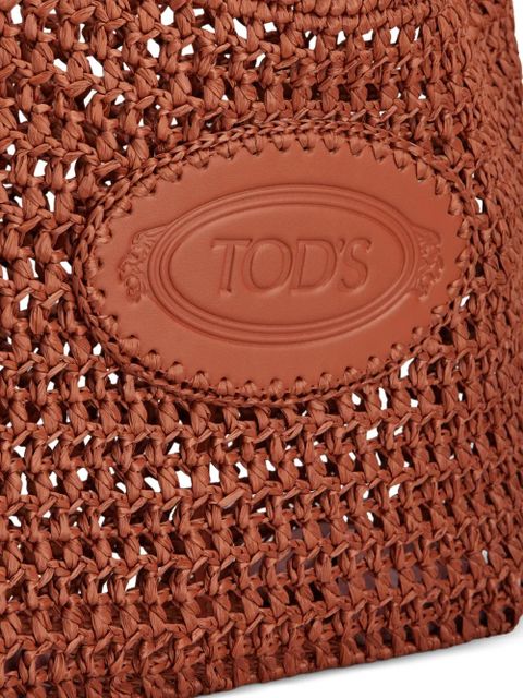 Tod's logo-detail tote bag - Orange