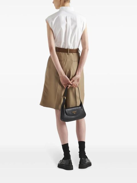 Prada logo-print sleeveless oxford shirt - White