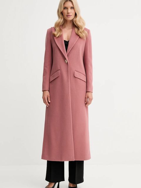 Fracomina płaszcz kolor różowy FS25WC1008W48601 - zdjęcie produktu nr 1