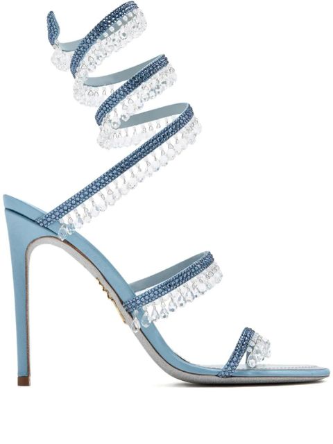 René Caovilla 105mm Chandelier crystal-embellished sandals - Blue - zdjęcie produktu nr 1