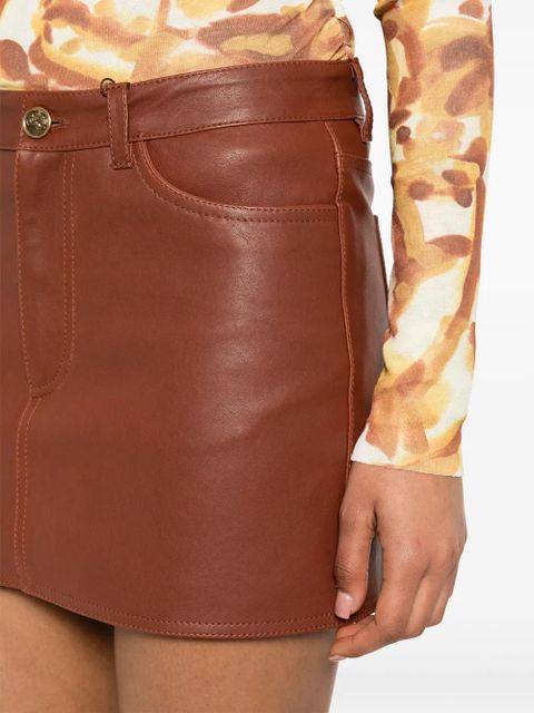 ETRO nappa mini skirt - Brown