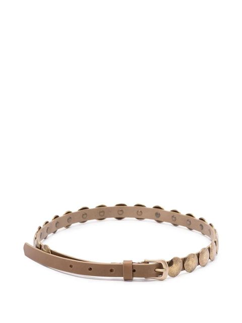 Golden Goose studs-embellishment leather belt - Brown - zdjęcie produktu nr 1