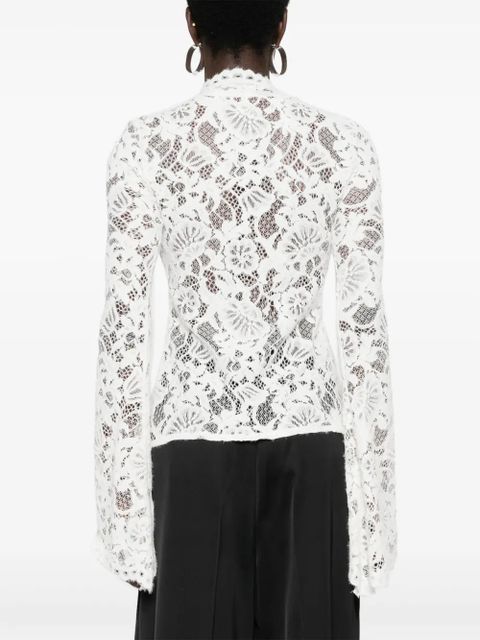 MANURÍ Sally lace bouse - White