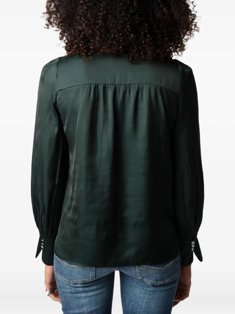 Zadig&Voltaire buttoned satin shirt - Green - zdjęcie produktu nr 2
