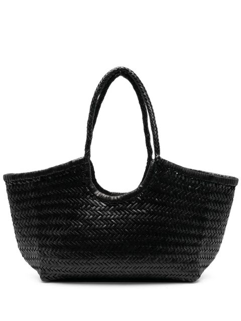 DRAGON DIFFUSION Nantucket interwoven leather tote bag - Black - zdjęcie produktu nr 1