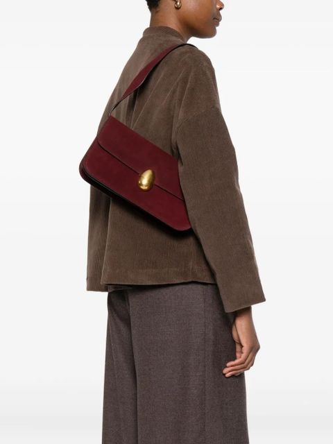 NEOUS clasp-fastening suede shoulder bag - Red - zdjęcie produktu nr 2