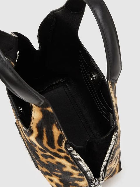 Karl Lagerfeld torebka skórzana kolor brązowy A4W30123