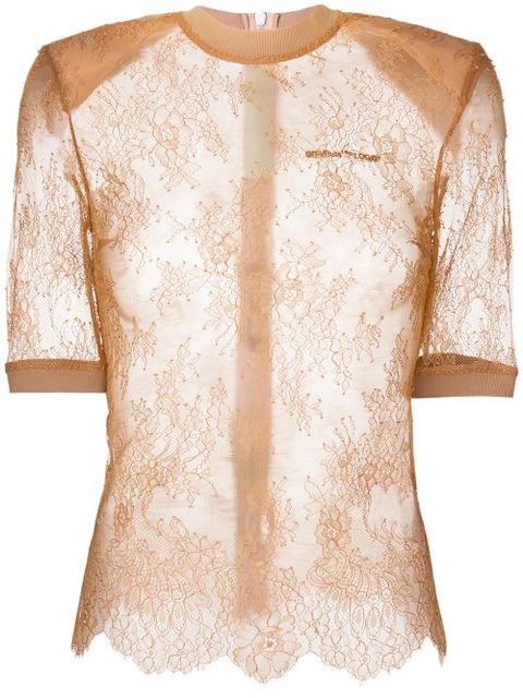 Off-White lace detailed top - Neutrals - zdjęcie produktu nr 1