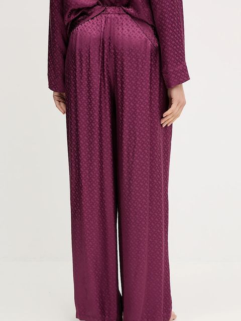 BOSS spodnie piżamowe damskie kolor fioletowy 50527254
