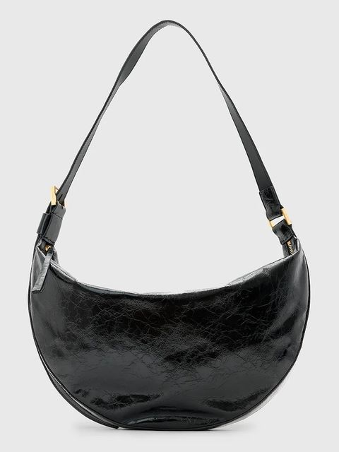 AllSaints torebka skórzana HALF MOON - zdjęcie produktu nr 2
