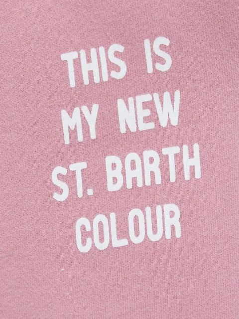 MC2 Saint Barth cuffed slogan-print track pants - Pink