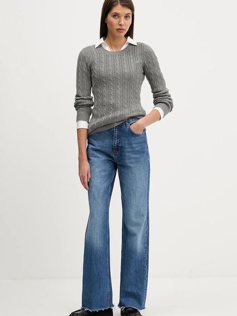 Hollister Co. sweter damski kolor szary KI350-5305-112