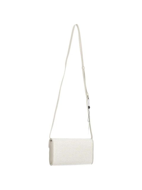 Savette Symmetry leather-trim woven shoulder bag - Neutrals - zdjęcie produktu nr 2