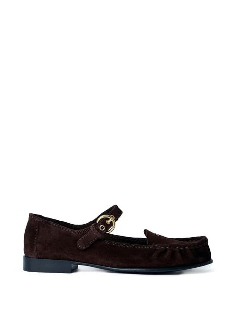 Miu Miu buckle-strap loafers - Brown - zdjęcie produktu nr 1
