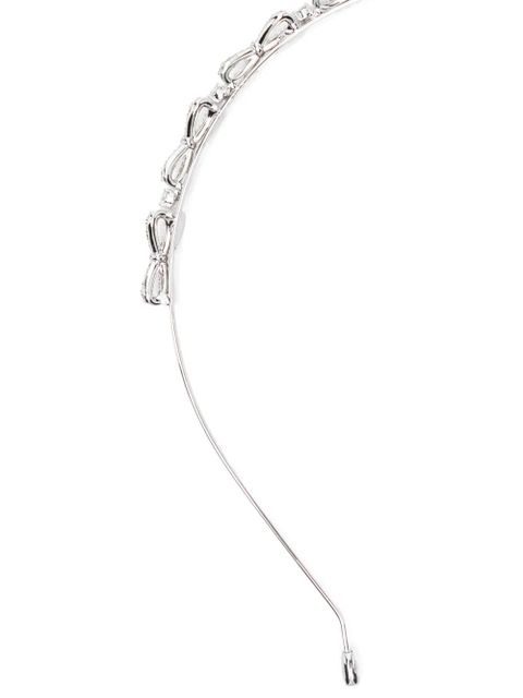 Self-Portrait crystal-embellished hairband - Silver