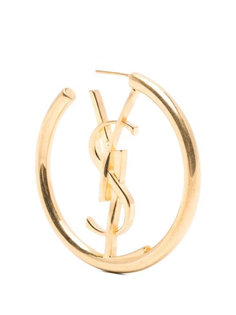 Saint Laurent Cassandre hoop earrings - Gold - zdjęcie produktu nr 1