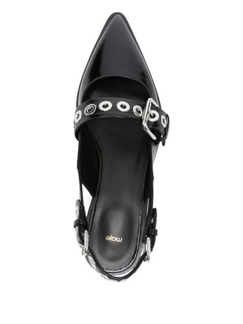 Maje eyelet strap loafer - Black