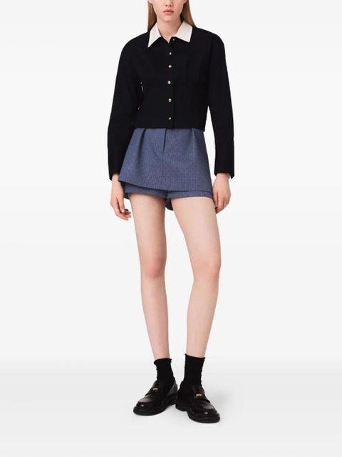 Maje pinstripe shorts - Blue