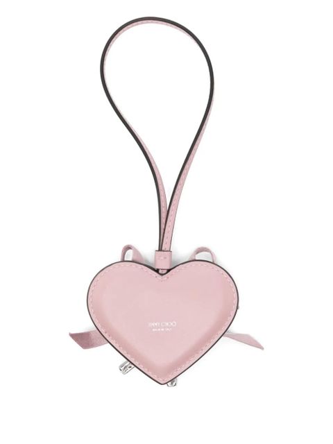 Jimmy Choo heart charmz bow keyring - Pink