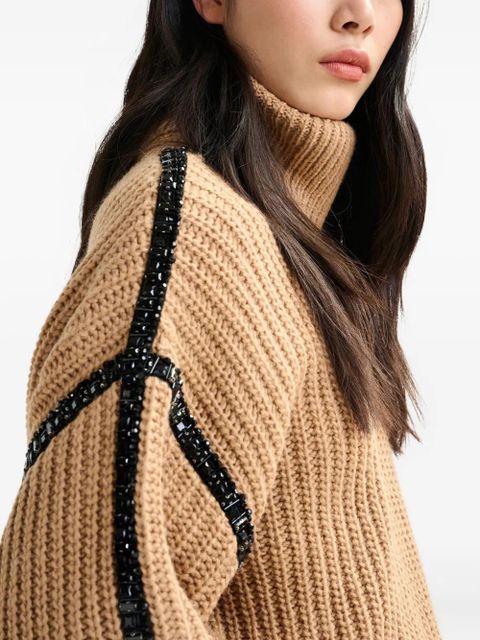 Essentiel Antwerp Indsay crystal-embellishment sweater - Neutrals