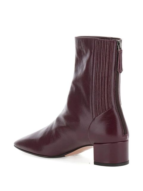 Aquazzura 35mm leather zip-fastening boots - Red