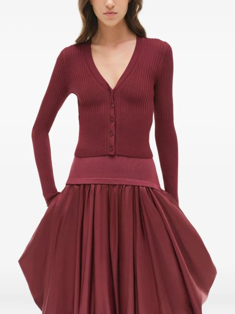 Simkhai Ailany ribbed cardigan - Red