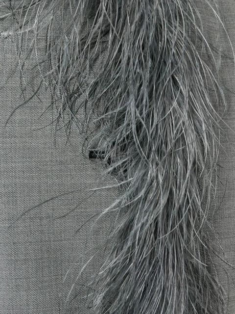 Prada fur trim coat - Grey