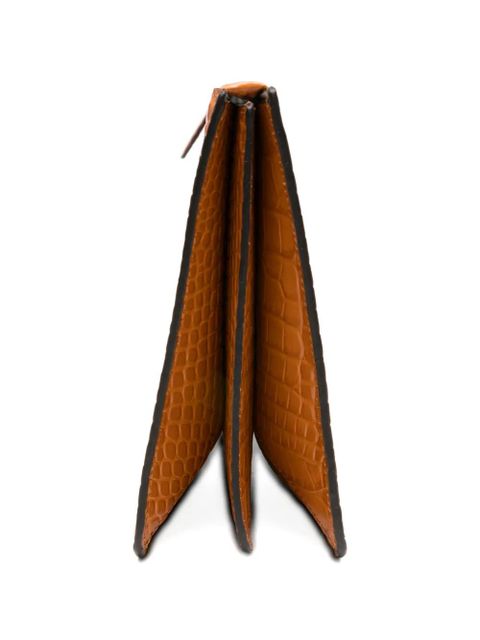 TOTEME croco-embossed threefold clutch - Orange