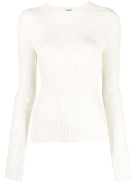 Lanvin long-sleeve knitted top - White - zdjęcie produktu nr 1