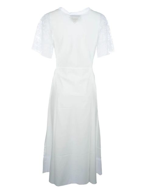 Prada lace-panels midi dress - White - zdjęcie produktu nr 2