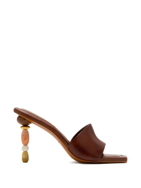 Cult Gaia beaded heeled sandals - Brown - zdjęcie produktu nr 1
