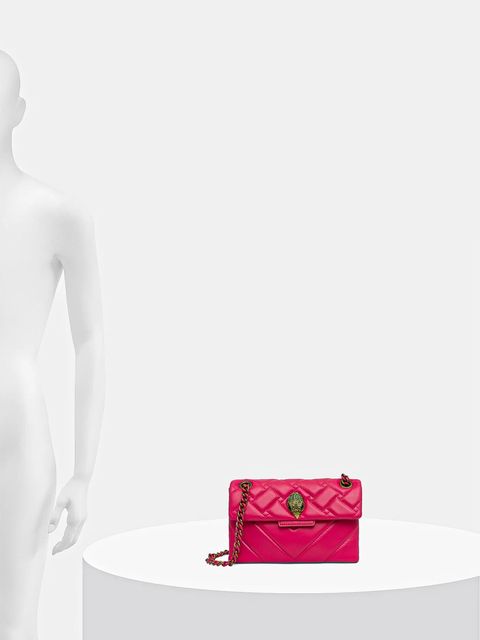 Kurt Geiger London torebka skórzana MINI KENSINGTON kolor różowy 5017357109