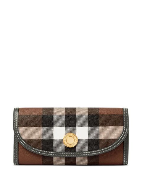 Burberry check-pattern leather-trim wallet - Brown - zdjęcie produktu nr 1