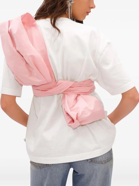 AREA taffeta-knot T-shirt - White