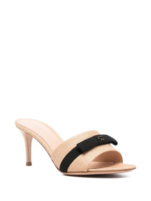 Gianvito Rossi Minou bow-detail sandals - Neutrals