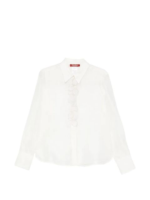 Max Mara Mseagi ruffled shirt - White - zdjęcie produktu nr 1