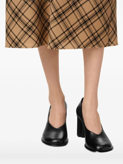 AMI Paris 60mm Piano anatomical-toe leather pumps - Black