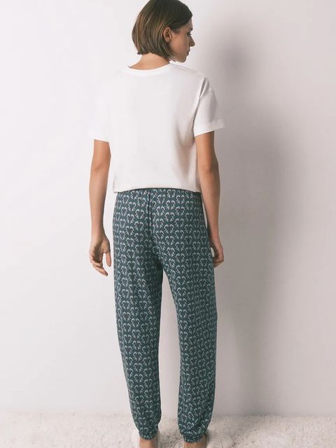 women'secret komplet piżamowy damska kolor zielony 3702294