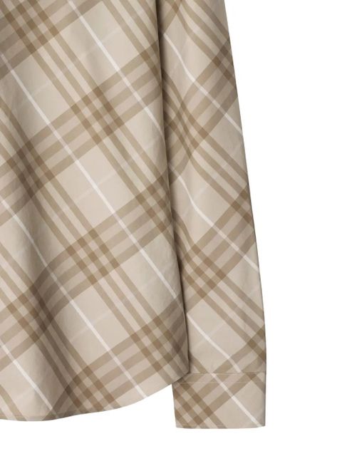 Burberry check-pattern cotton shirt - Neutrals - zdjęcie produktu nr 2