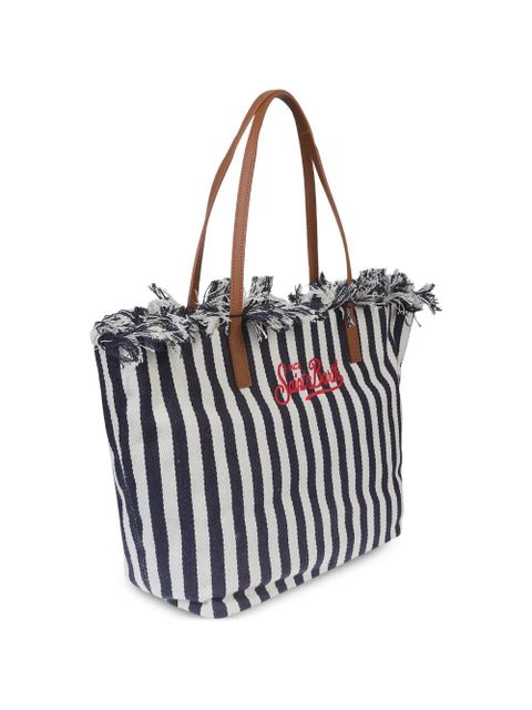 MC2 Saint Barth City Bag Mid Fringe striped shoulder bag - Blue