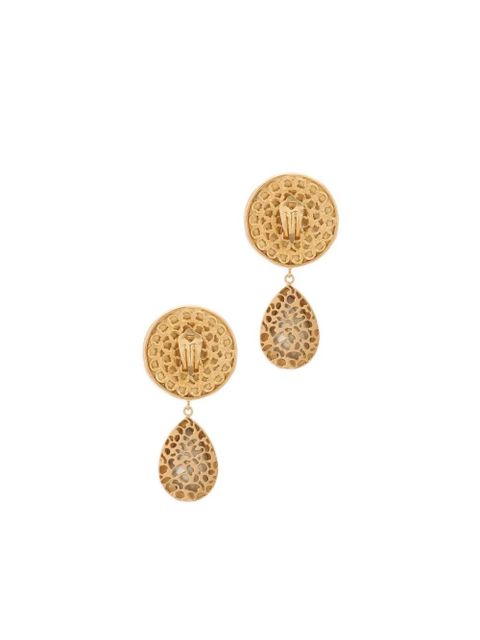 Dolce & Gabbana logo-engraved drop earrings - Gold - zdjęcie produktu nr 2