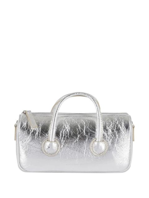 Marge Sherwood small metallic crinkled leather tote bag - Silver