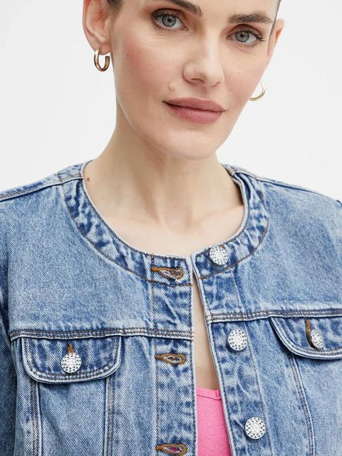 Morgan kurtka jeansowa VCHARME kolor niebieski przejściowa VCHARME - zdjęcie produktu nr 2