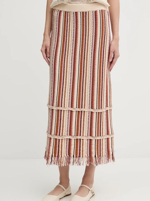 Hoss Intropia spódnica kolor beżowy maxi rozkloszowana 8429026 - zdjęcie produktu nr 1