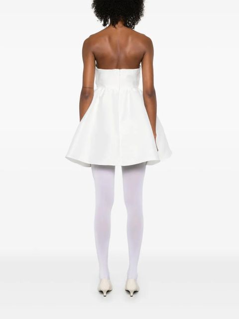 Self-Portrait taffeta bandeau mini dress - White - zdjęcie produktu nr 2