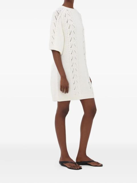 LouLou de Saison Arman cable-knit mini dress - White